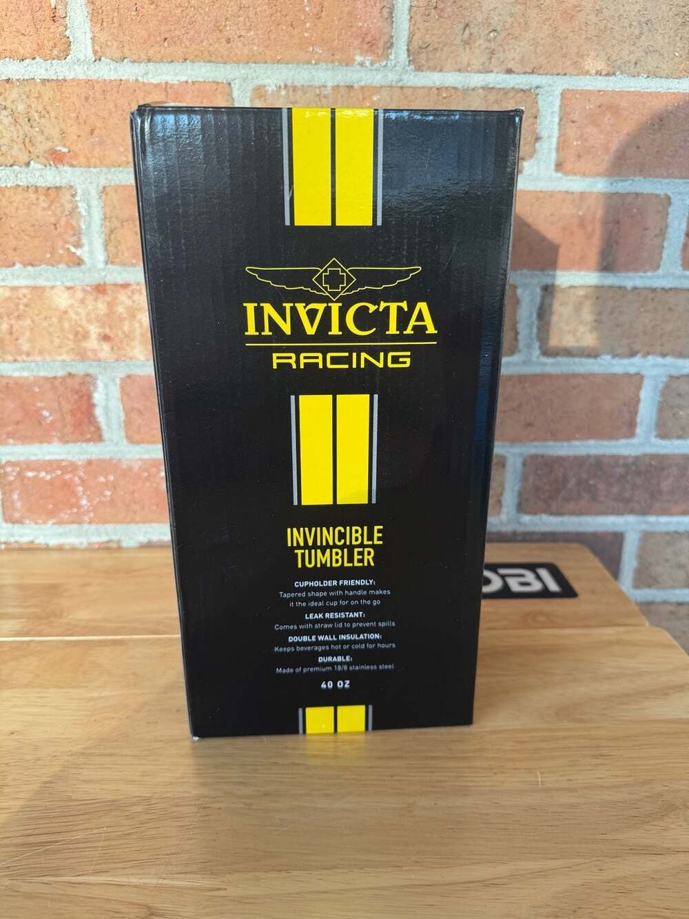 Invicta Racing Invincible 40 oz Stainless Steel Insulated Tumbler Model IG0309